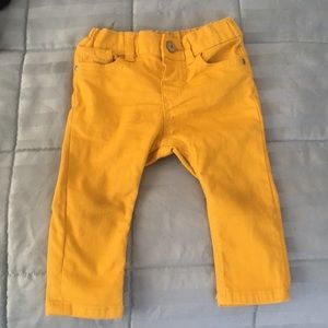 H&M yellow baby boy trousers/jeans 4-6mos